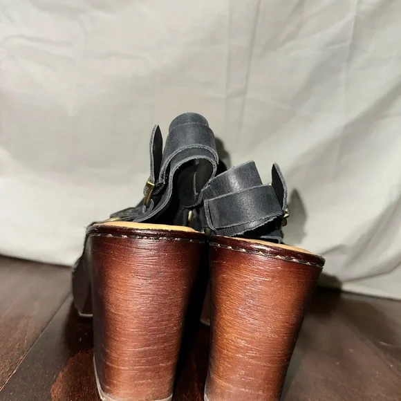 Born Hudson Slingback Clogs | black real leather - Picture 6 of 16